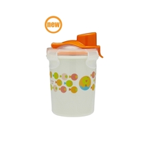 Keepin' Fresh Kids Stainless Drinking Cup - Save The Planet Fish / Orange Silicone / 8 oz