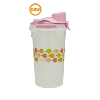 Keepin' Fresh Kids Stainless Drinking Cup - Save The Planet Fish / Pink Silicone / 12 oz