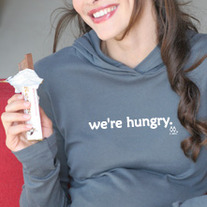 2 chix we're hungry maternity hoodie