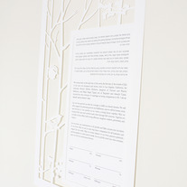 Birds papercut ketubah
