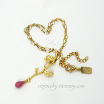 Pink Sapphire Blossom Necklace