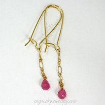 Pink Sapphire Earrings