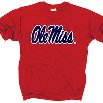 Ole Miss Script Red Tee
