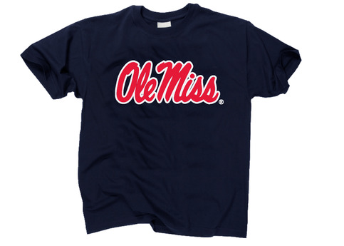 Ole Miss Script Navy