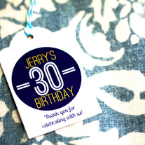 30th Birthday Favor Tags