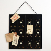 Vintage memo holder, 12 clips