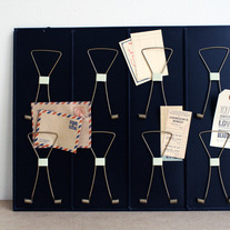 Vintage Memo Holder, 10 clips
