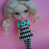 Harlequin Dress for Blythe Doll
