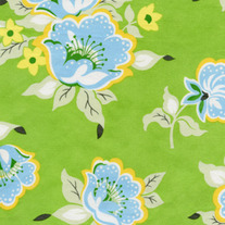 Fat Quarter-Nicey Jane Church Flowers Green/HB20