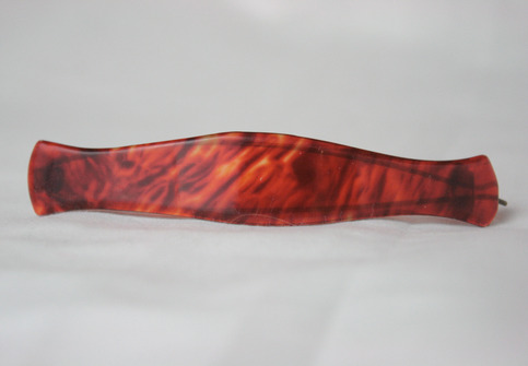 Vintage Brown/Orange Marbled Barrette