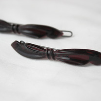 Dark Red/Brown Barrette Set 
