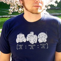 Wise Robots T-shirt in Navy Blue