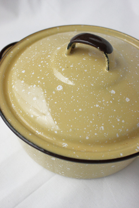 Vintage Yellow Enamelware