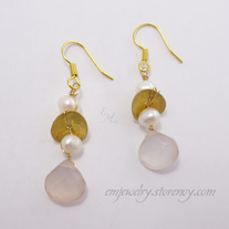 Vermeil Pearl Earrings