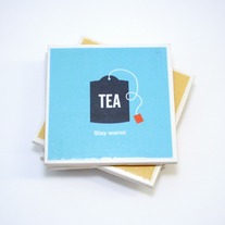Tea Bag Tile Coasters