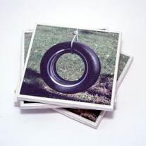 Tire Swing Tile Coasters