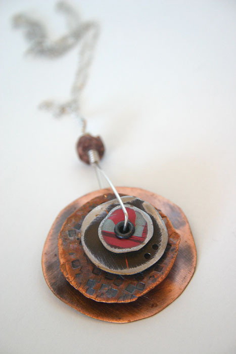 Copper Spinner Necklace