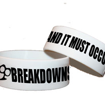 I Love Breakdowns White Glow in the Dark Wristband