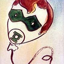 Green Lantern painting ACEO