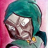Dr Doom painting ACEO