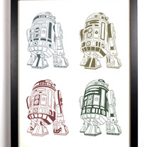 R2D2 Astromech Droids, Giclee Art Print, 8 x 8