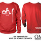 The Dripping Oh! Crewneck (White/Scarlet) - Thumbnail 2