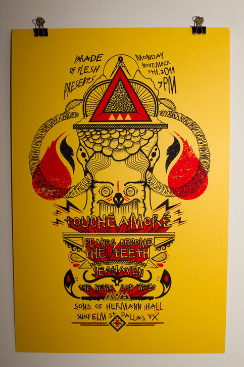 Touché Amoré/Pianos Become the Teeth - Screen Printed Poster