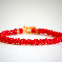 Carmine Rope Bracelet