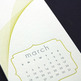 letterpress printed 2012 wall calendar - Thumbnail 2