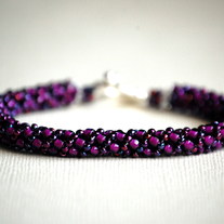 Large Plum Rope Bracelet