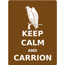 Keep Calm and Carrion Vulture poster