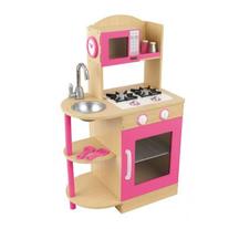 pink wooden kitchen
