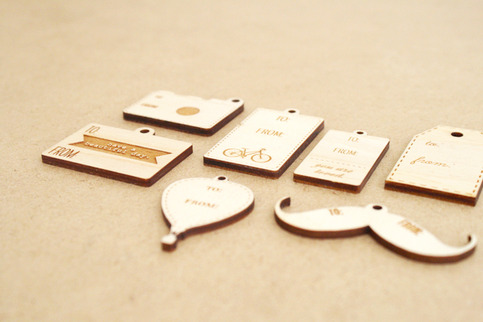 Wooden Gift Tags, set of 3.