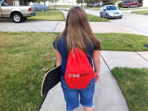 LOVEshared Drawstring Backpack