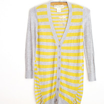 Yellow & Grey Stripe Sweater