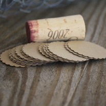 Scallop Tags - Blank Kraft Tags - Set of 25
