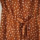 Polka Dot Pocket Dress - Brown - Thumbnail 3