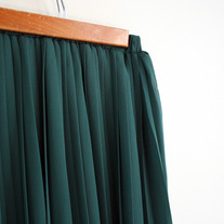Green Pleated Skirt