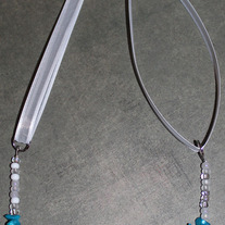 White Ribbon & Bead Necklace