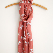 Sweet Bow Scarf - Red or Blue