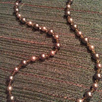Gunmetal pearl & Swarovski necklace