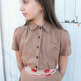 Brown Vintage Girl Scout Dress - Thumbnail 2