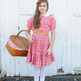 Vintage Red & White Gingham Dress - Thumbnail 1
