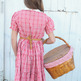 Vintage Red & White Gingham Dress - Thumbnail 4