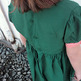 Dainty Green & Gigham Collar Dress - Thumbnail 1