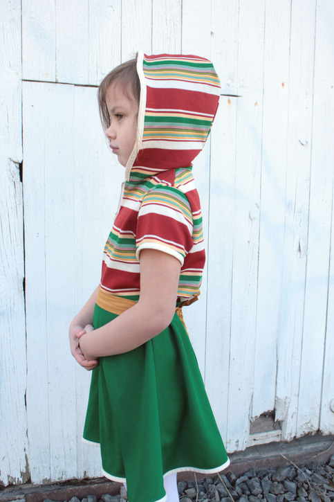Striped Vintage Hooded Romp Dress