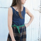 Navy & Plaid School Girl Dress - Thumbnail 1
