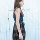 Navy & Plaid School Girl Dress - Thumbnail 3
