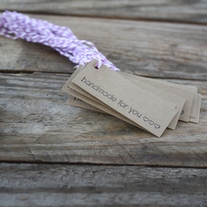 'Handmade for You' Kraft Tags - Set of 15 on Bakers Twine