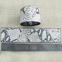 Pulsera Serpiente Blanco Punk / White Punk Snake Wristband YS014